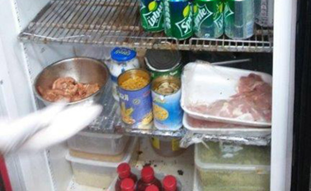 בשר חי במקרר המשקאות (צילום: משרד הבריאות)