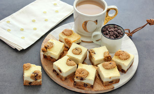 קוביות עוגת גבינה ושוקולד צ'יפס (צילום: ענבל לביא, אוכל טוב)