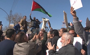 מחאות נגד המלך בירדן (צילום: חדשות 2)