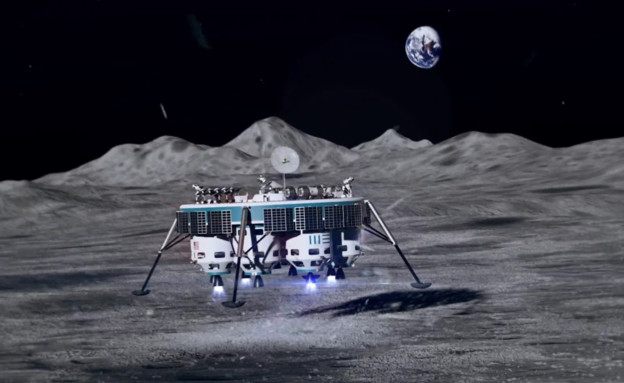 הדמיה של טיסה לירח של חברת מון אקספרס (צילום: אתר החברה)