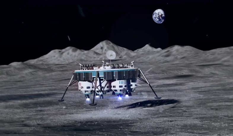 הדמיה של טיסה לירח של חברת מון אקספרס (צילום: אתר החברה)
