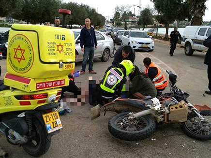 זירת התאונה ליד קדימה (צילום: תיעוד מבצעי מד