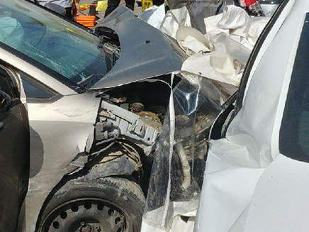 זירת התאונה, היום (צילום: דוברות צוות הצלה)