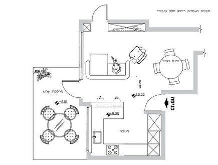 דירה בחיפה, אורלי גונן, תוכנית אחרי (שרטוט: Gonen Design)