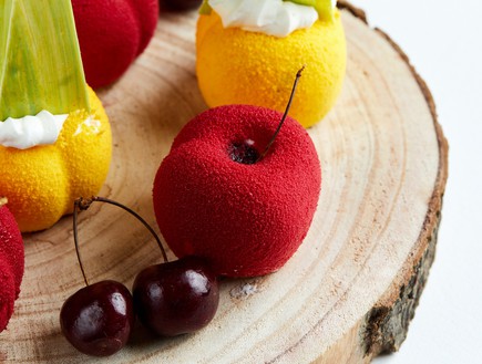 פלטת פירות ממוס יוגורט וג'לי פירות (צילום: אמיר מנחם, mako אוכל)