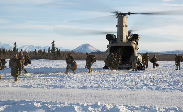 מארינס באימון חורף (צילום: US Army)
