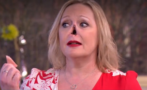אישה עם אף מגנטי (צילום: ITV)