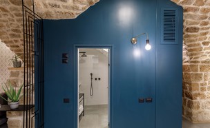 בית אבן, עיצוב מיכל מטלון, קובייה כחולה (צילום: אורית ארנון)