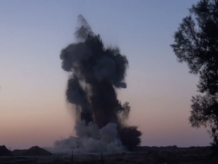 פיצוץ מנהרה בעוטף (צילום: דובר צה