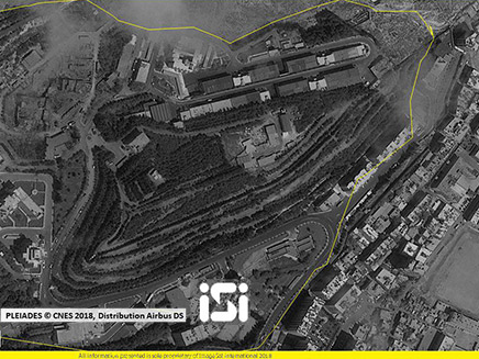 המתקפה על סוריה (צילום: ImageSat International (ISI))