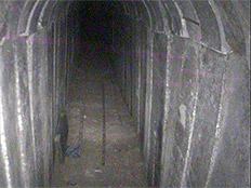 המנהרה שנחשפה אתמול (צילום: דובר צהל)