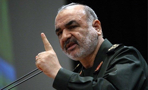 מפקד משמרות המהפכה חוסין סלאמי (צילום: מתוך הטוויטר של התקשורת האיראנית)