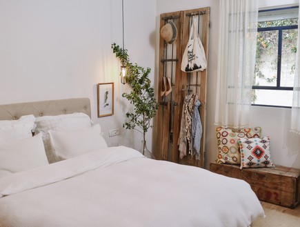 דירה בחיפה, עיצוב ורד פיכמן, חדר שינה (צילום: מורן מעיין)
