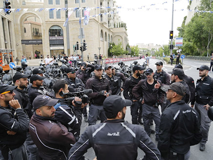 הערכות שוטרים בירושלים לקראת ג'ירו ד'איטליה (צילום: דוברות המשטרה)