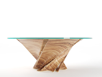 ספת שולחן עץ זית של בליני (צילום: נטוצי)