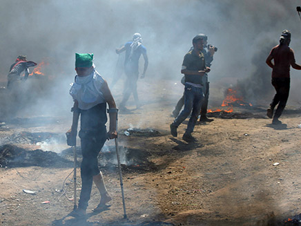 תמונות המחאה ברצועת עזה היום (צילום: רויטרס)