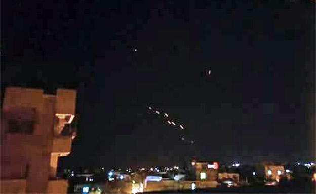 אזור המתקפה המדווחת, הלילה (צילום: מתוך התקשורת הסורית)