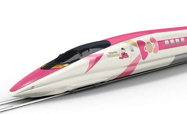 רכבת הלו קיטי (צילום: JR Hello Kitty Shinkansen)