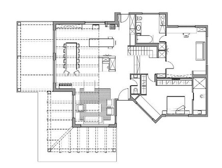 בית במרכז, עיצוב עינב גלילי, תוכנית אדריכלית (שרטוט: עינב גלילי)