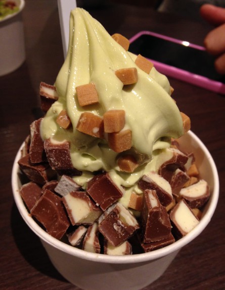 גלידת מאצ'ה (צילום: רחל קוגן)