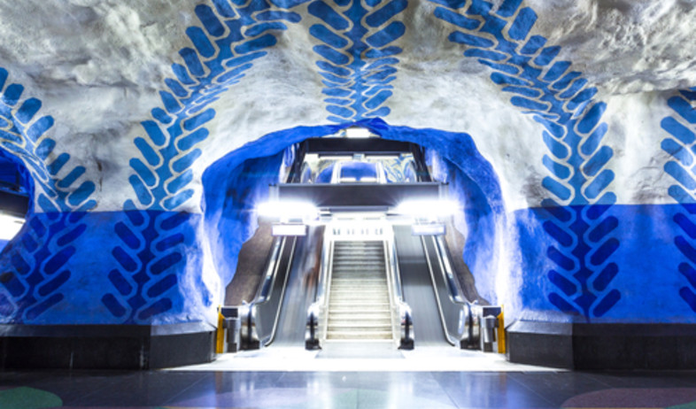 תחנת הרכבת התחתית T-Centralen בשטוקהולם (צילום: Andrew V Marcus, Shutterstock)