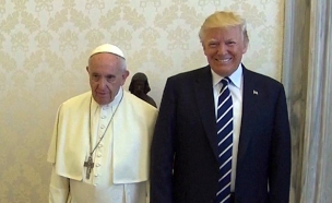 טראמפ והאפיפיור, ארכיון (צילום: sky news, חדשות)