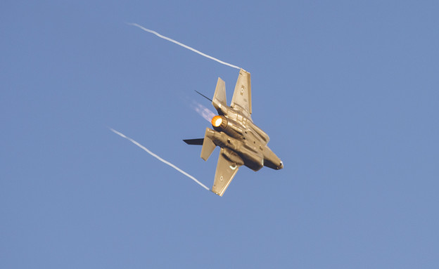 F-35 במסדר כנפיים (צילום: סליה גריון, בטאון חיל האוויר)