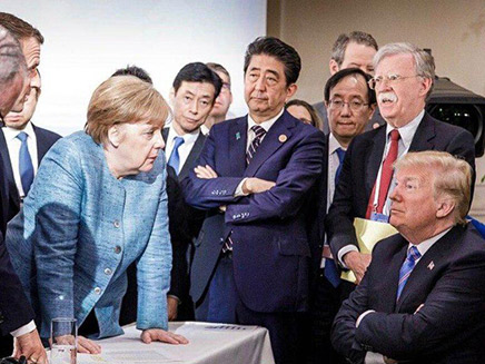 עימות בין בעלות ברית, פסגת ה-G-20 (צילום: מתוך טוויטר ‎, חדשות)