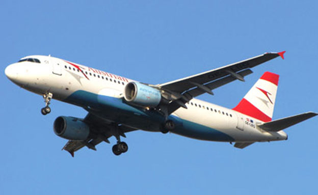 מטוס של חברת התעופה האוסטרית (צילום: אלעד יוסוב, חדשות)