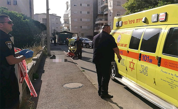 זירת הרצח בחיפה (צילום: דוברות המשטרה, חדשות)
