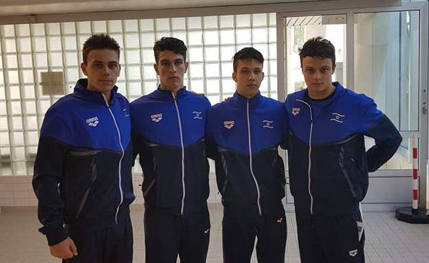 גם נבחרת השליחים אלופת אירופה (צילום: איגוד השחייה הישראלי, חדשות)