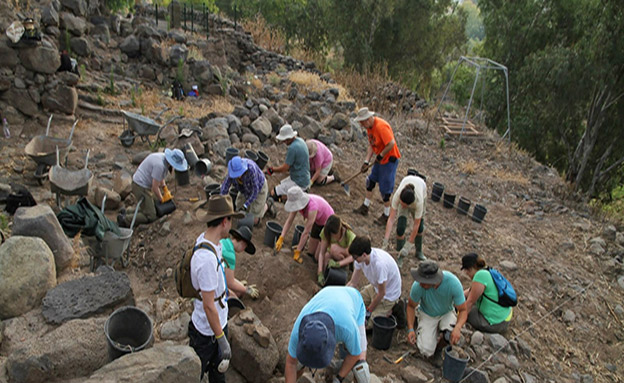 אתר החפירות בבית ציידה (צילום: חנן שפיר, חדשות)