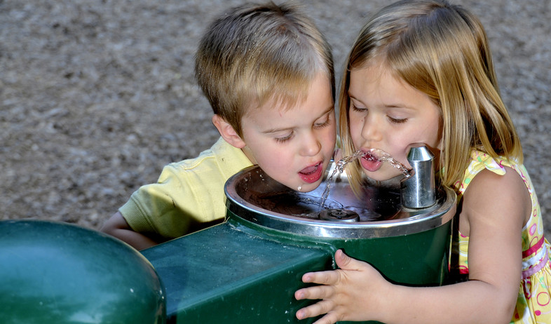 ילדים שותים מברזייה (צילום:  Rob Byron, Shutterstock)