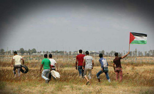 אתמול: הפרות סדר בגבול הרצועה (ארכיון) (צילום: חדשות)