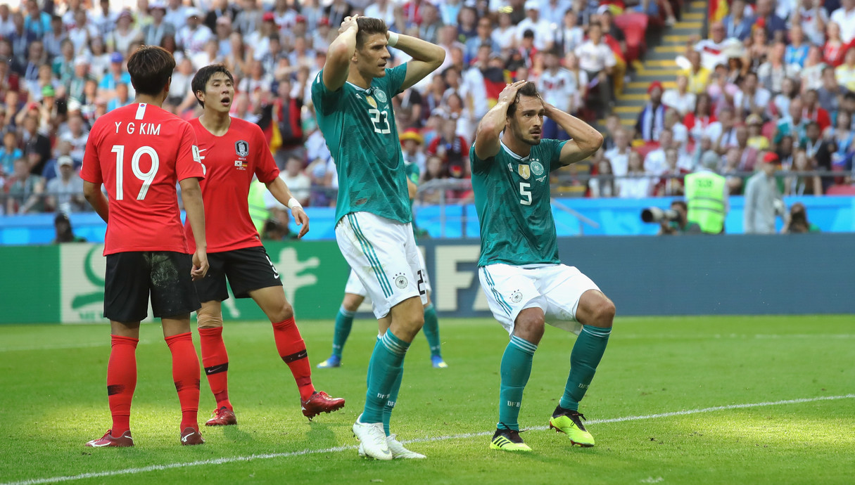 משחק מול דרום קוריאה, בסופו הודחה נבחרת גרמניה