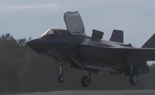 נחיתה אנכית F-35B (צילום: Youtube/US Defense News)