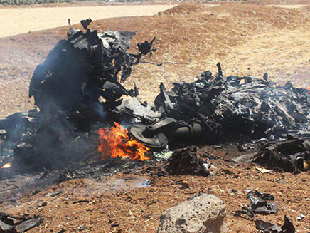 שרידי המטוס שהופל (צילום: חדשות)