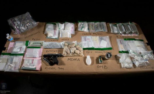 הסמים שהוחרמו (צילום: מתוך האתר הרשמי של משטרת סיאטל)