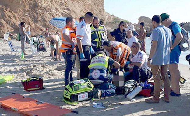 זירת הטביעה, היום (צילום: דוברות מגן דוד אדום‎, חדשות)