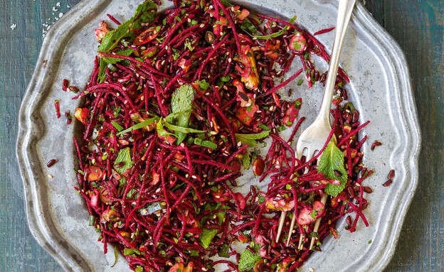 סלט אורז שחור, סלק ושומשום