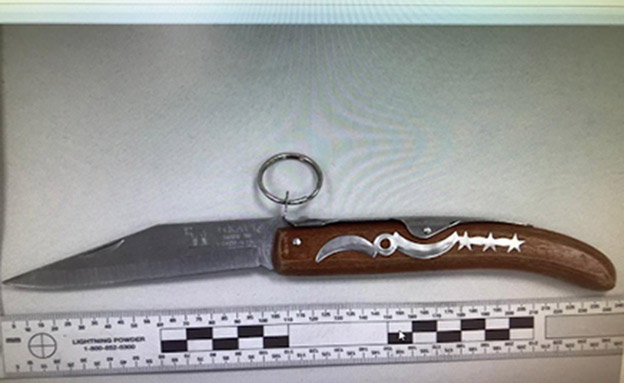 הסכין שנשא המחבל (צילום: דוברות המשטרה‎, חדשות)
