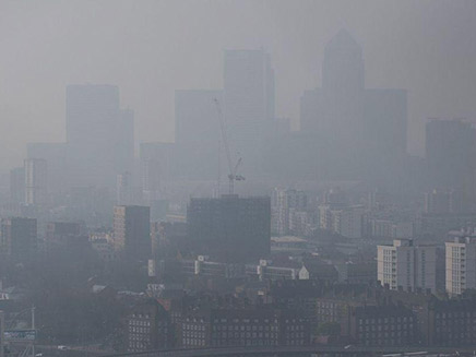 זיהום האוויר בלונדון (צילום: SKY NEWS, חדשות)