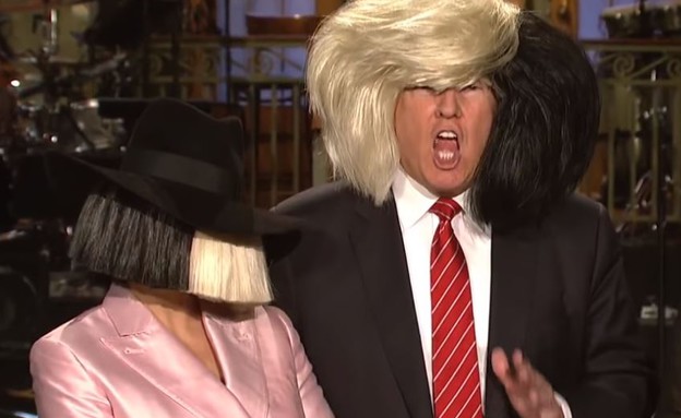 סיה, דונלד טראמפ (צילום: מעמוד היוטיוב Saturday Night Live )
