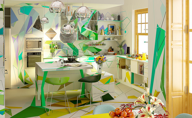 בית צבעוני, מטבח, עיצוב Studio Brani & Desi (צילום: Studio Brani & Desi)