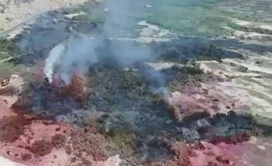 שריפה בים המלח (צילום: רשות הטבע והגנים, דודו זכאי, חדשות)