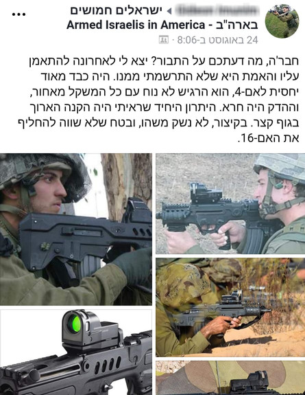 ישראלים חמושים בארה