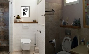 בית במשגב, עיצוב נועה גרייזמן, לפני ואחרי2 (צילום: לפני: נועה גרייזמן, אחרי: שירן כרמל)