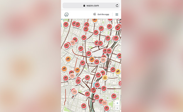 אילוסטרציה (צילום: מתוך אפליקציית WAZE, חדשות)