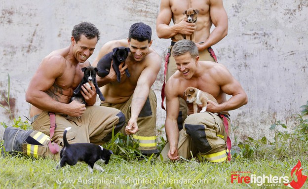 כבאים אוסטרלים (צילום: Australian Firefighters Calendar)