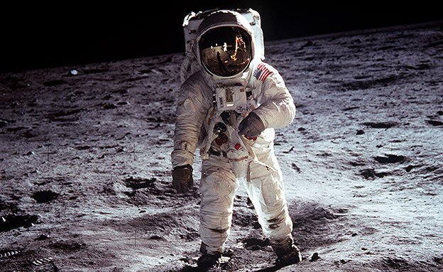 הנחיתה על הירח מזווית שלא ראיתם (צילום: רויטרס, חדשות)